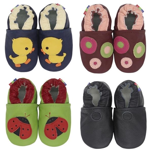 

soft leather shoes baby boy girl infant shoe slippers 0-6 months to 7-8 years style first walkers leather skid-proof kids shoes lj201214
