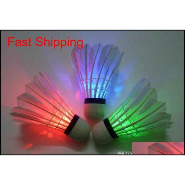 

led badminton shuttlecock brand new dark night glow birdies lighting indoor sports flash colo qylkkm abc2007