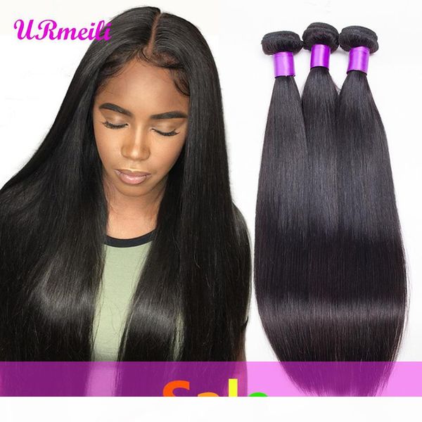

malaysian straight hair bundles 100% human hair bundles deal 100g pc can buy 3 4 bundles dhgate straight remy virgin hair extensions, Black