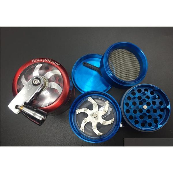 

40mm/50mm/55mm/6m sharp stone zicn alloy hand crank herb grinder sharpstone grinders for to jlltdj loveshop01