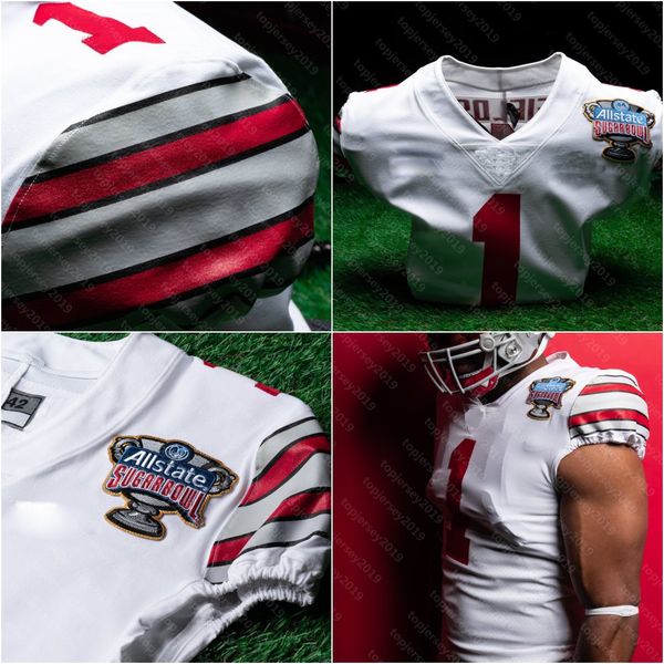 

ohio state buckeyes #1 justin fields #27 george 45 griffin jr. dwayne haskins nick bossa elliott white kennedy hill binggimen victor jersey, Black
