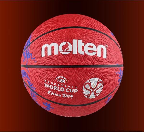 

molten fiba china 2019 basketball world cup basketball size 7 red dragon pattern rubber wear-resisting game basketball ball b7c1600