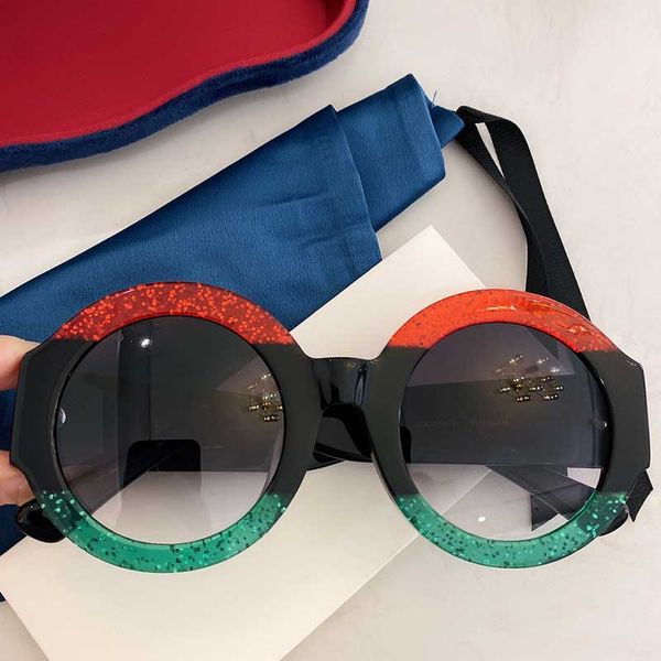 

2021ss round sunglasses women designer sunglasses round crystal frame sunglasses 0084s uv400 protective lens glasses with boxs, White;black