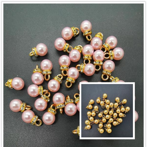 

new 20pcs 8mm mini color acrylic pearl pendant beads charm earrings ornaments jewelry maki jllkeu, Black