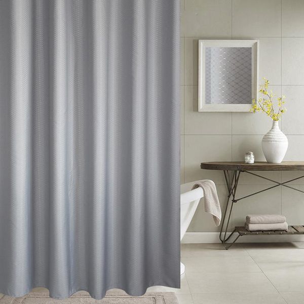

shower curtains ehomebuy 2021 curtain thick jacquard high grade bathroom silver gray honeycomb textured polyester fabric