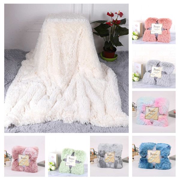 

plush throw blanket super soft long shaggy blankets fuzzy pv plush warm elegant cozy throw sofas bedding 80*120cm w-00515