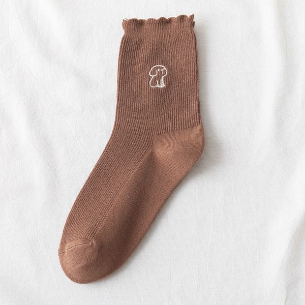 

autumn and winter new cartoon animals embroidered socks and stockingsstockings stockingspuppies women's stockings lovely korean fashion, Black