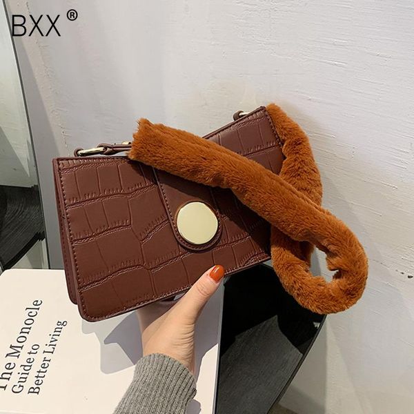 

bxx] крокодил pattern кожа pu crossbody сумки для женщин 2020 зимние плеча сумки и кошельки luxury travel bag hp027