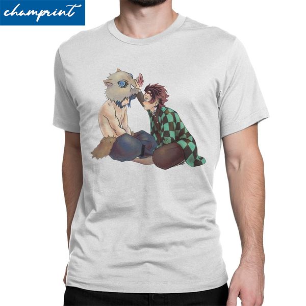

men's inosuke tanjirou demon slayer anime demon blade vintage short sleeve crewneck new arrival hooded sweatshirt hoodie men t shirt