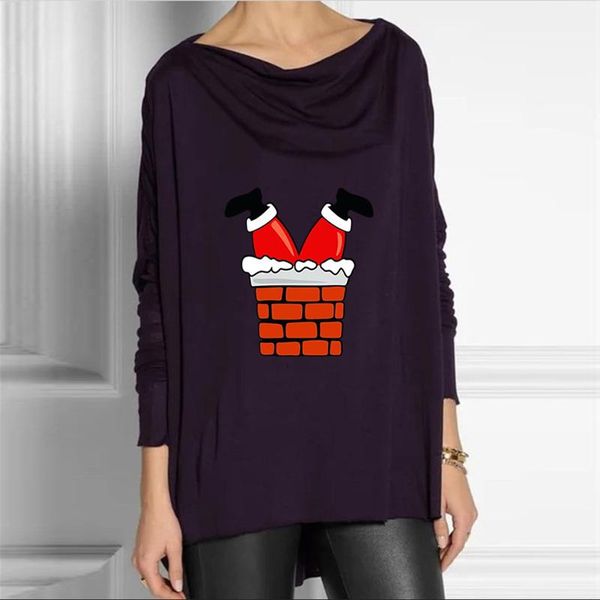 

women's blouses & shirts womens casual blouse fashion christmas print day pattern sweatshirt dress long sleeve loose clothes for women, White