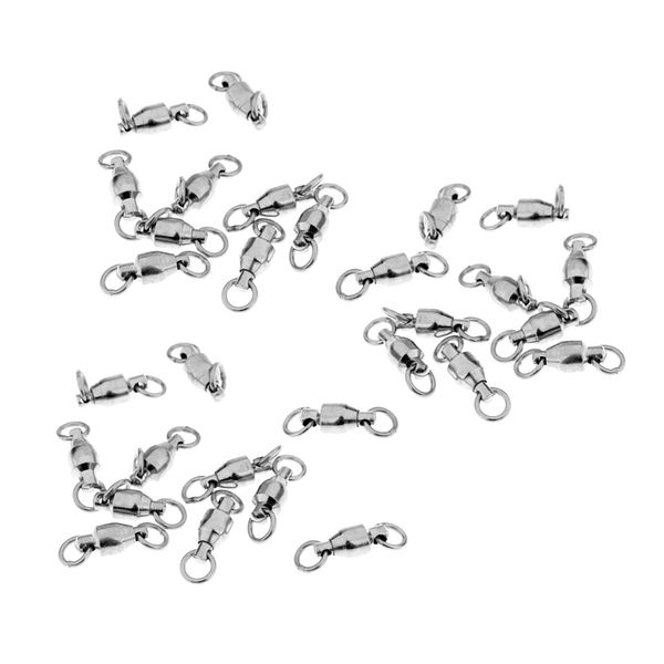 

30pcs heavy duty ball bearing fishing swivel snap with high tensile strength 6#