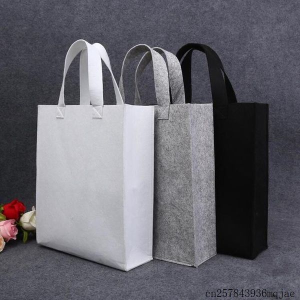 

gift wrap 100pcs felt tote handbag blank fashion shopping bags for cloth books fashionable thick eco reusable