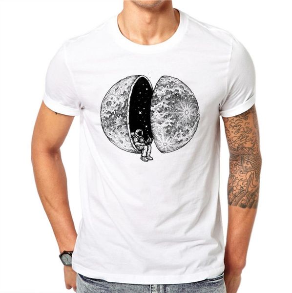 

% астронавт луны лето короткие рукава астронавт moon 3d print white tees top plus size спорта толстовка с капюшоном hoodie мужчин футболку