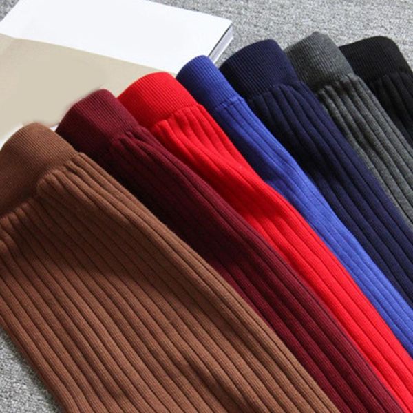 

autumn winter women knitted pencil skirts stretch high waist knee length slim office lady bodycon long skirt new sale1, Black