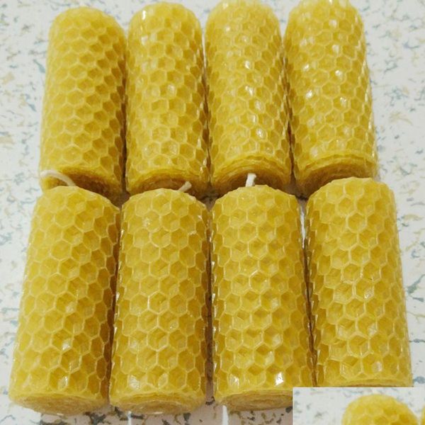 

8 pieces/lot rolled beeswax candle general candle 3*5.5cm handmade pillar lighting candles home decor cand bbyexf bdesports