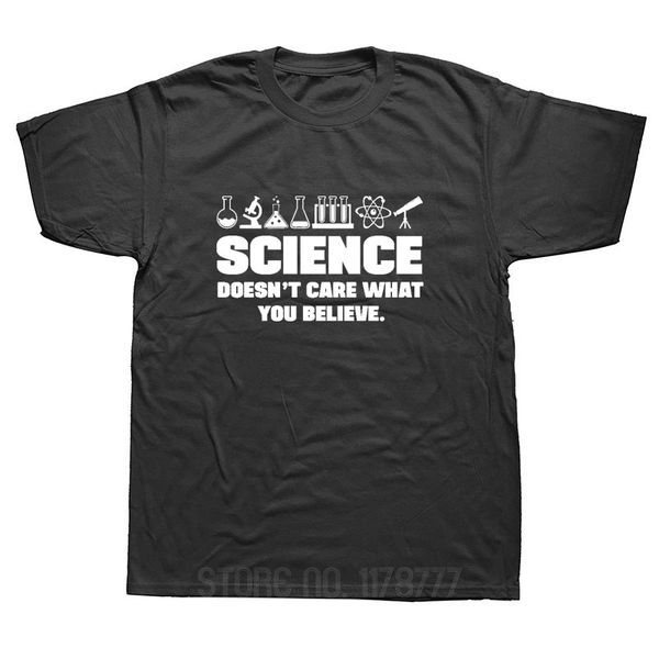 

science doesn't care what you believe funny short sleeves hip hop printed plus size tees streetwear sport sweatshirt hoodie t shirt