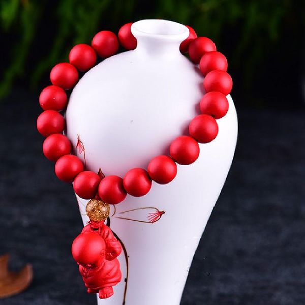 

charm bracelets men's and women's natural cinnabar pendants, big donuts, necklaces, jewelry, exquisite one drop delivery, Golden;silver