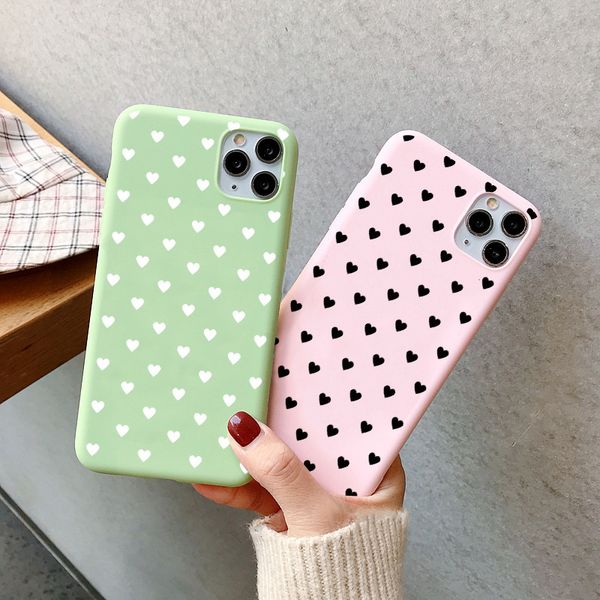 

tpu silicone love heart phone case for xiaomi poco f2 mi 10 9t se a3 lite a1 a2 6x redmi note 8 9 pro couples cover