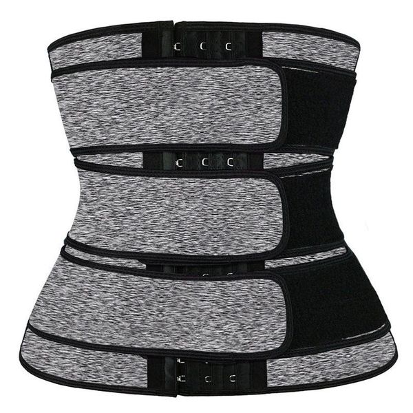 

waist trainer for women belt waist cincher body shaper slimming sports girdle, Black;gray