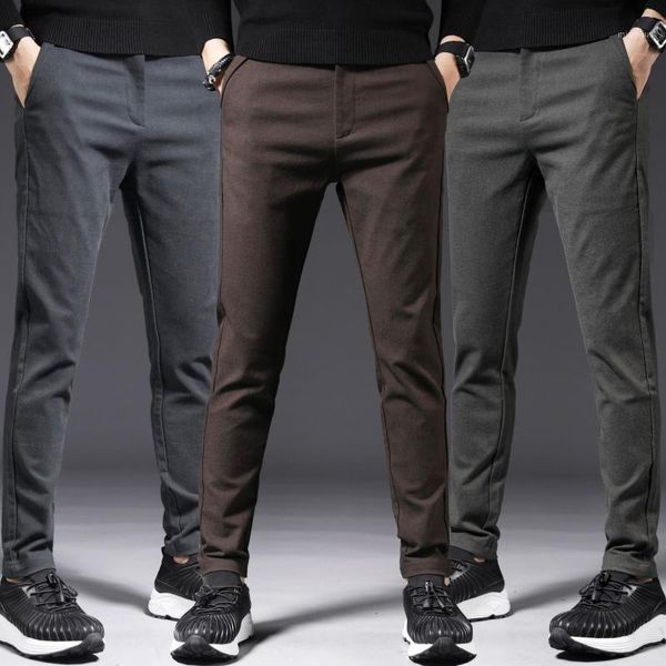 

mrmt 2019 brand autumn and winter men's trousers thick cotton casual trousers pants for male non-ironing1, Black