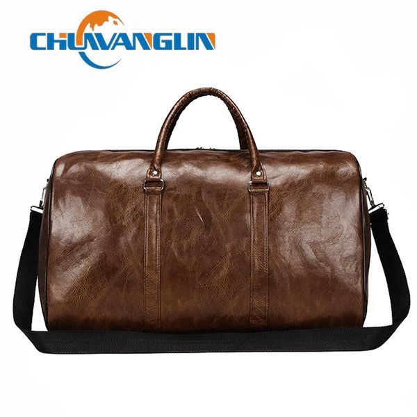 

chuwanglin урожай дорожная сумка женщин мягкий pu кожаный вещевой мешок мода повседневная мужчины спорт фитнес крупнотоннажная сумка f90104