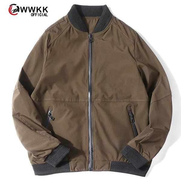 

men's jackets 2021 men bomber jacket thin slim long sleeve baseball windbreaker zipper male outwear brand clothing, Black;brown