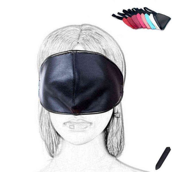 Nxy Giocattolo adulto del sesso Nuovo feticcio in pelle Testa Bondage Avvolgere Naso Maschera per gli occhi Cappuccio Bdsm Restraint Copricapo per Donna Uomo Gioco schiavo 1225