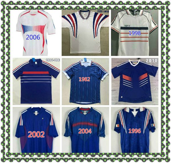 

1982 1984 1996 1998 2000 2002 2004 2006 2010 zidane retro vintage soccer jerseys 96 98 zidane henry maillot de foot uniforms football shirt, Black;yellow