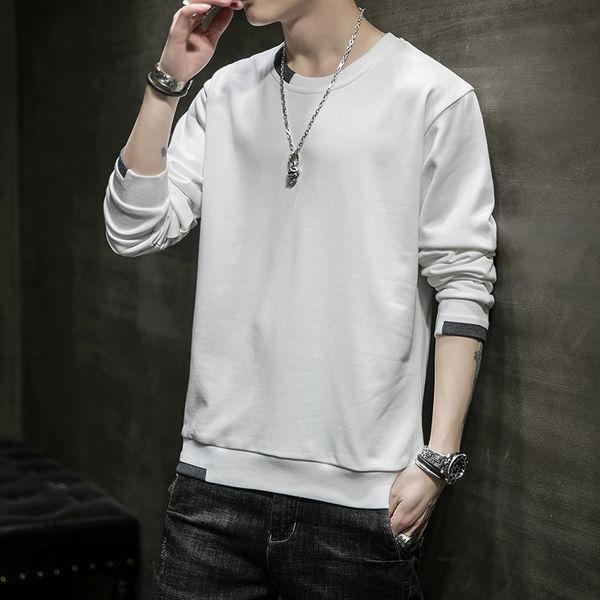 

новые сплошной цвет мужской весной и осенью свитер 2020 новых сплошной цвет свитера sweatermen годов в весной и осенью 2020 года cevcs, Black