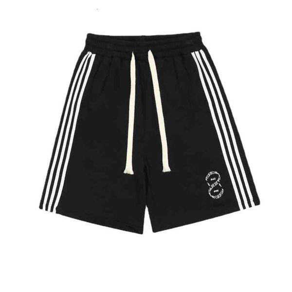 

men's shorts tiktok, casual pants, side kwai stripes, drawstring, shorts, basketball pants, White;black