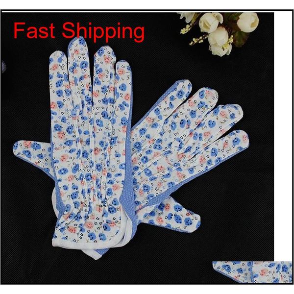 

100% cotton antiskid personal workplace safety soft jersey women gardening working gloves 4 colors qylrct yh_pack