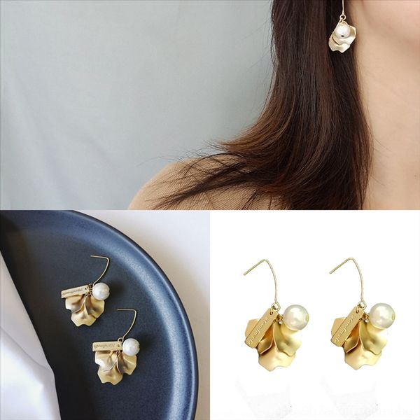 

piog acetate retro reggae new fashion simple temperament earrings geometric fan shape acrylic earring earrings, Golden