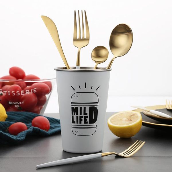 

dinner set cutlery knives forks spoons wester kitchen dinnerware stainless steel home party tableware set wmtifc bdesybag