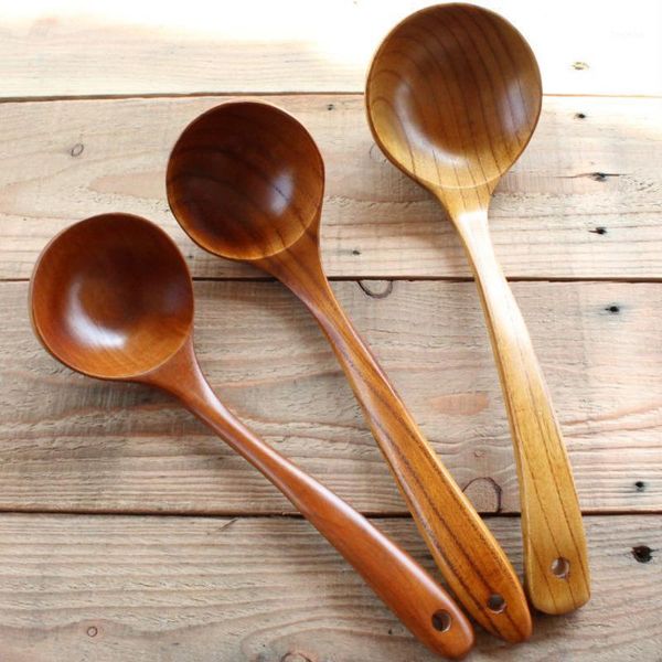 

wooden spoon japanese big bend spoon solid wood pot wooden straight handle oil1