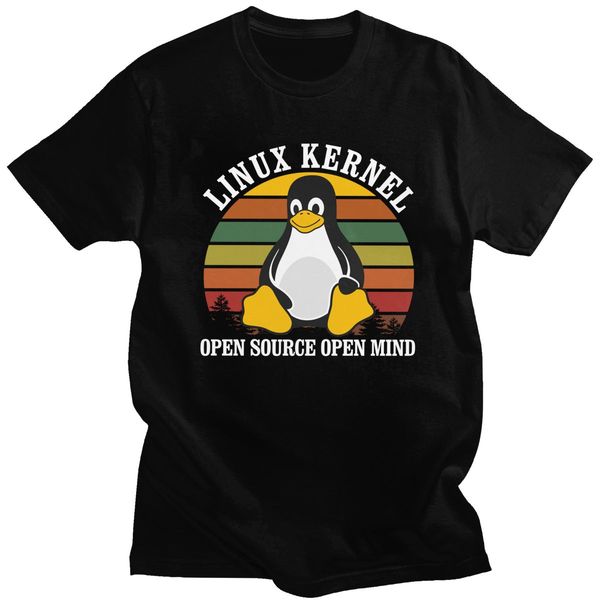 

vintage linux open source open mind penguin programmer programming coding coder tee casual gift hooded sweatshirt hoodie men t shirt