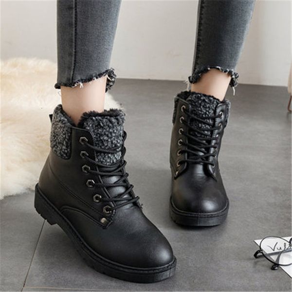 

winter 2021 new fashion snowboots for women of the female gender skin rent up women's mujer-brown boots aafs, Black