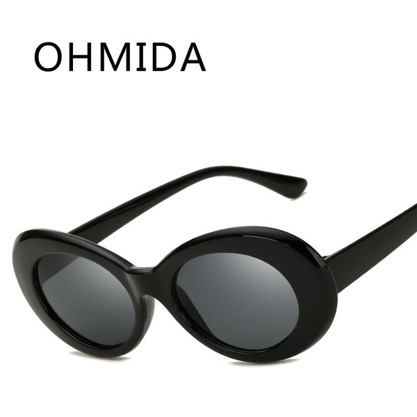 

small ohmida women fashion oval clout goggles curt cobain red white mirror sunglasses vintage retro glasses female