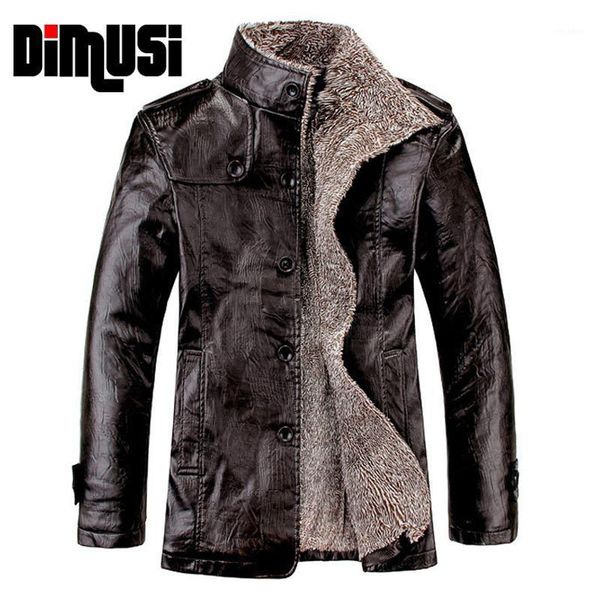

leather jacket men winter thick inner wool pu leather coat men casual thermal stand collarfaux coat warm jacket t,ya4661, Black