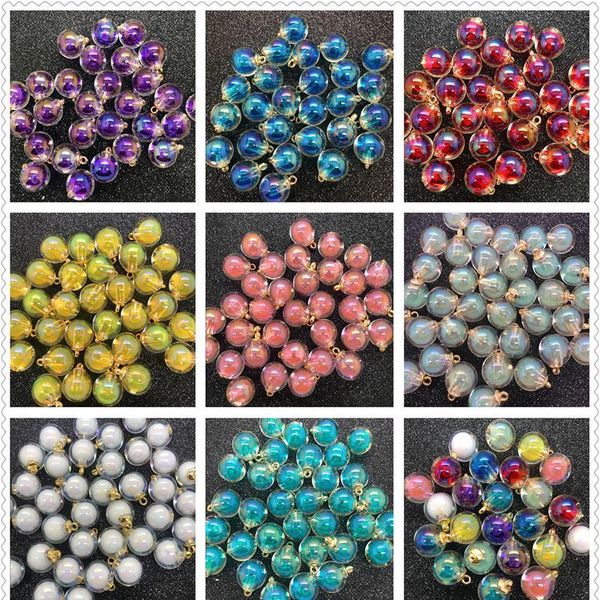 

new diy 8pcs 16mm mini glass bottles with beads pendant ornaments jewelry making bbynpy, Black