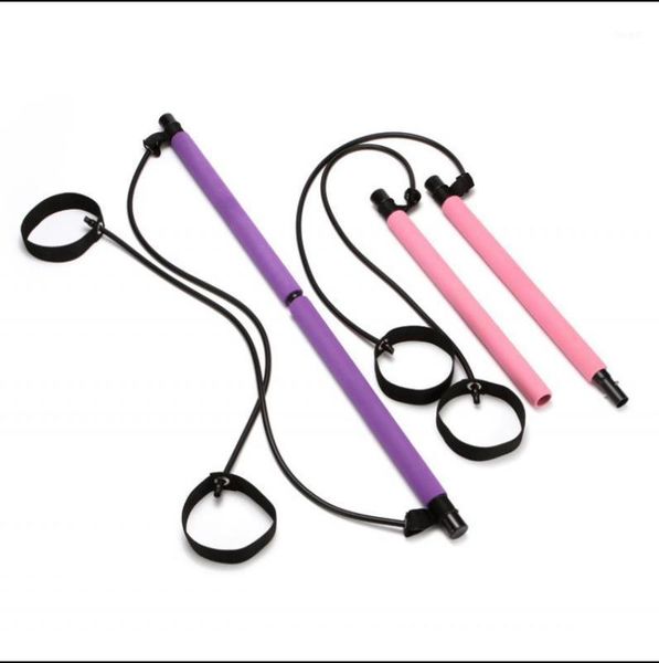 

resistance bands yoga pull rods home gym fitness training for pilates exercise stick toning bar body abdominal rope puller1