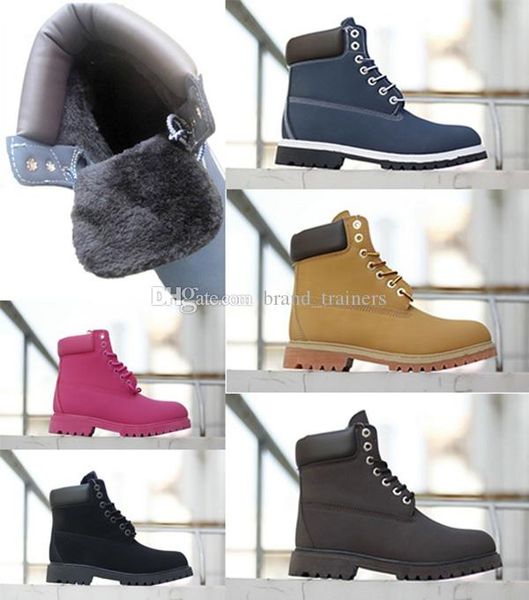 

2021 men women classic yellow boots waterproof casual martin boot high cut snow boots hiking sports trainer shoes sneakers, Black