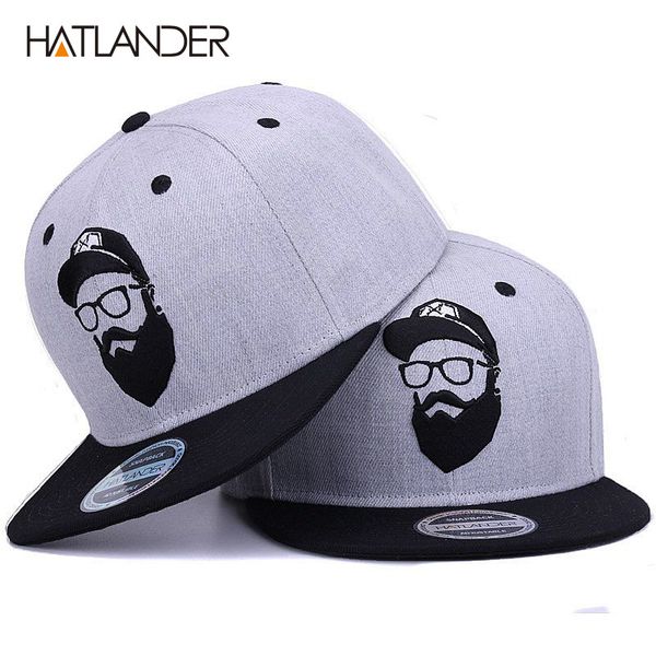 

hatlander]original grey cool hip hop cap men women hats vintage embroidery character baseball caps gorras planas bone snapback 201019, Blue;gray