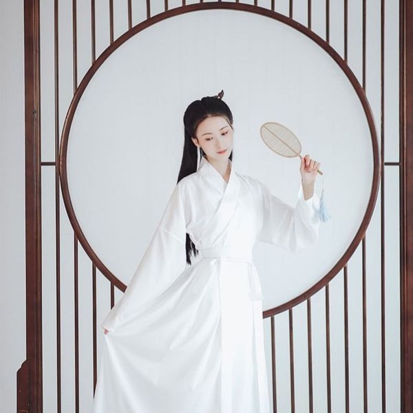 

старый сказочный костюм hanfu princess, традиционный китайский костюм, сцена, белое платье, Red