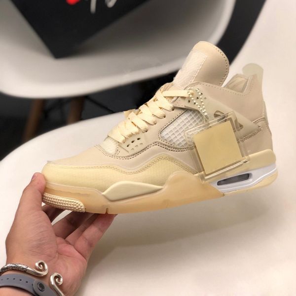 

new 4 4s union noir guava ice jumpman men basketball shoes sail neon metallic red basketball sneakers black cat bred fire red trainers