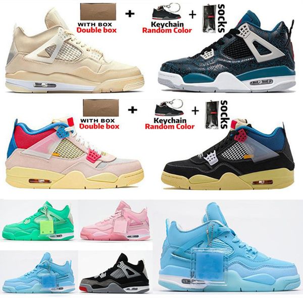 

jumpman 4 4s basket shoes men sports trainers white sail bred union noir guava ice rasta se neon suede cool grey sneakers