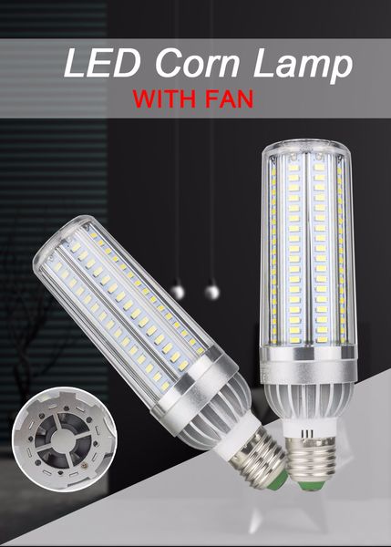 

high power led corn light 25w 35w 50w candle bulb 110v e26/e27 led bulb aluminum fan cooling no flicker light fast delivery