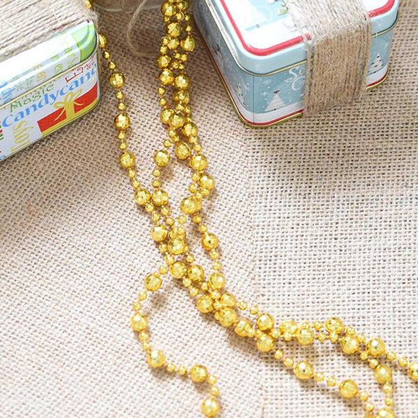 

5m string of christmas tree beads garland pearls decorations drop ornaments shimmering bead 1*set tree beads