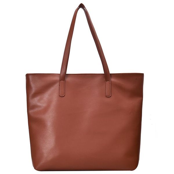 

pu leather large capacity shoulder bag for women travel bags brown bucket bag female luxury handbags women designer totes bags
