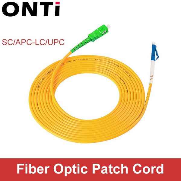 

10pcs/bagsc-lc 3m simplex single mode g652d fiber optic patch cord sc/apc-lc/upc 3m 3.0mm pvc jacket ftth fiber optic jumper