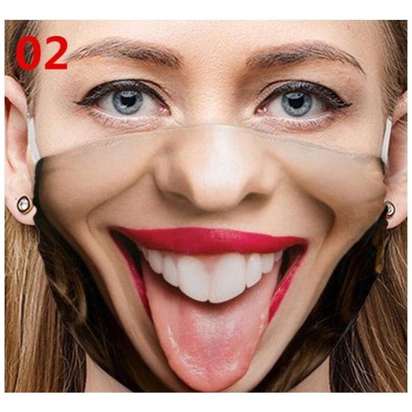 

3d printed face masks 6 styles cartoon reusable mouth mask funny expression dustproof mask washable running face mas sqclmj homes2011